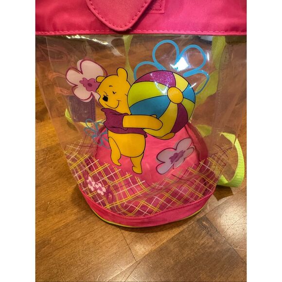 Disney Winnie the Pooh clear beach bag/leisure bag backpack vintage style - Picture 2 of 6